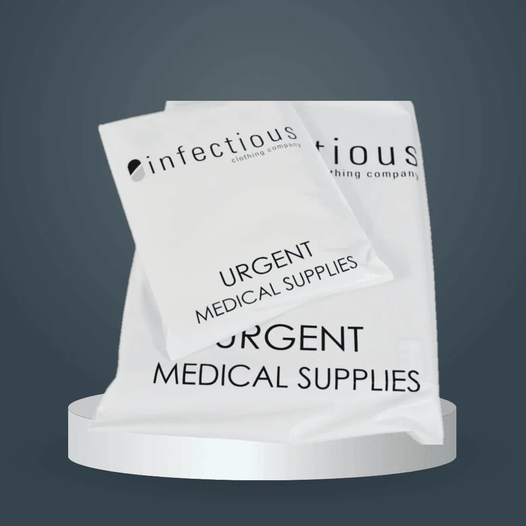 Infectious Clothing Company custom compostable mailer